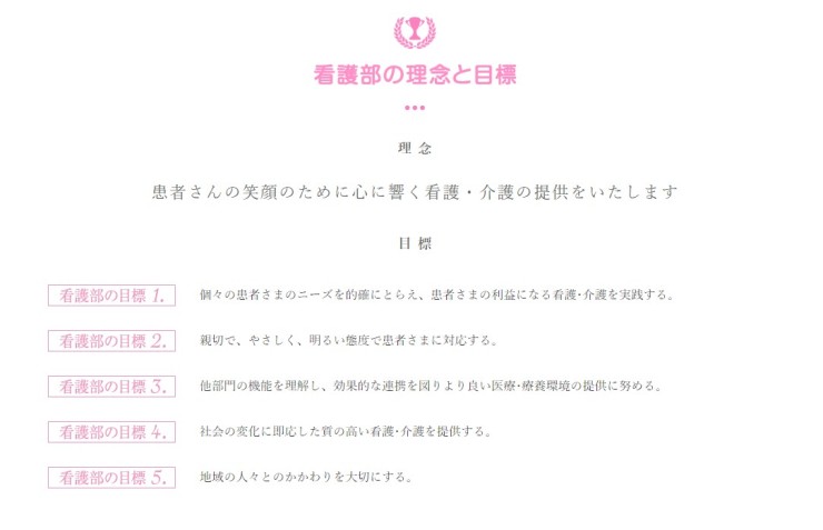 千葉南病院　看護部理念