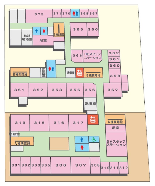 大分記念病院　院内マップ3階