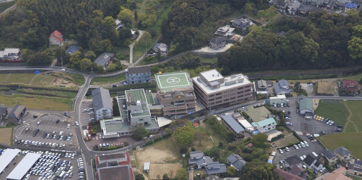 宮崎病院　外観_上空から