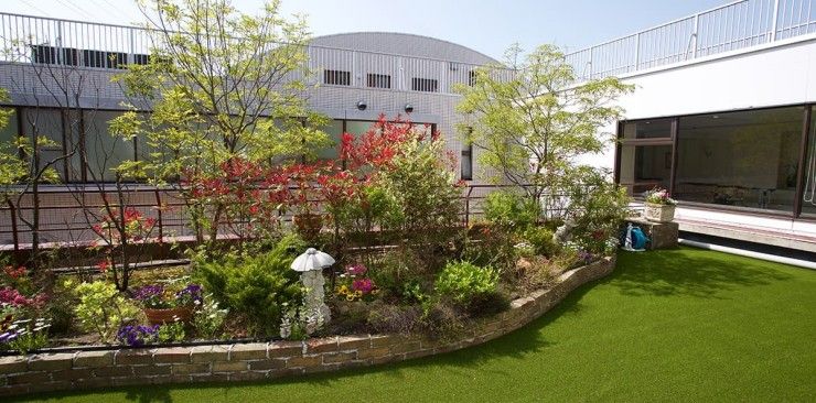 長崎百合野病院　中庭