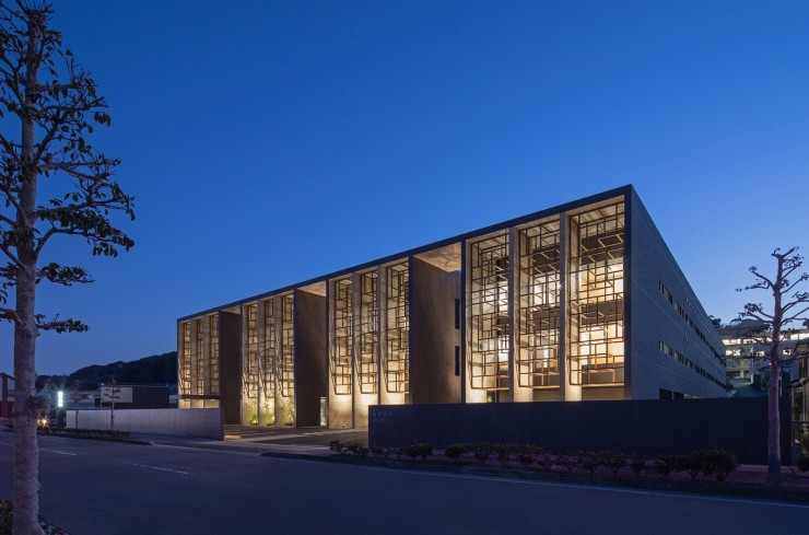 横尾病院　外観_夜景