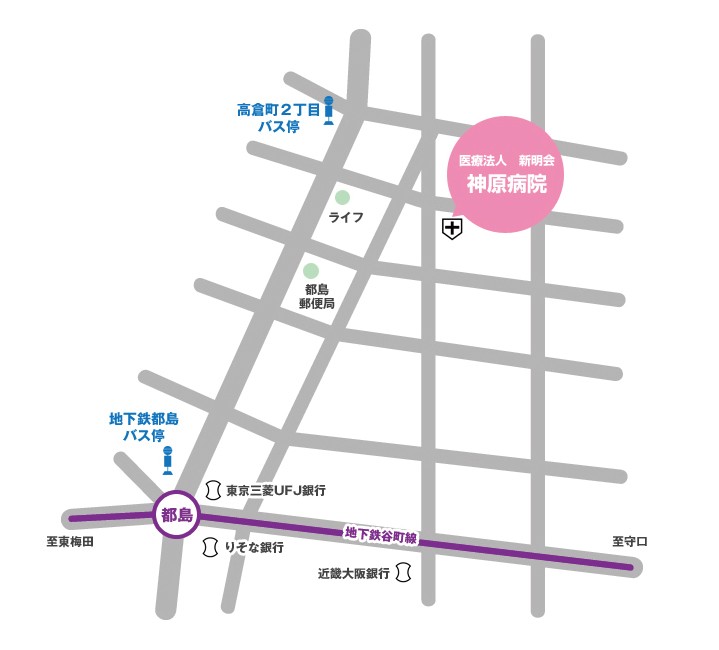 神原病院　アクセスマップ