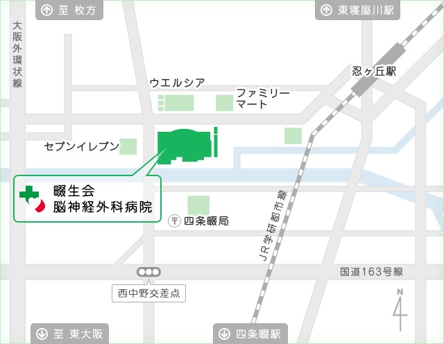 畷生会脳神経外科病院　アクセスマップ