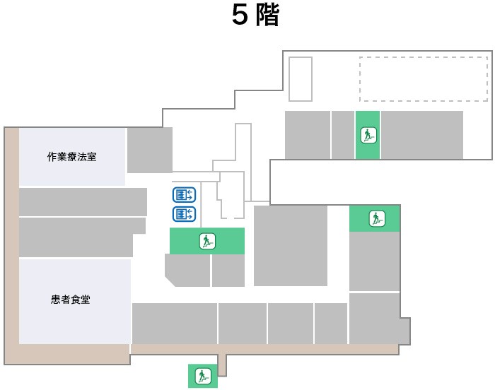 宇治川病院　フロア案内図5階