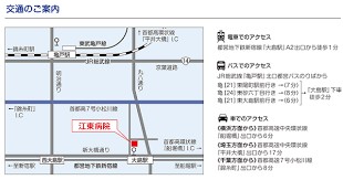 江東病院　アクセスマップ