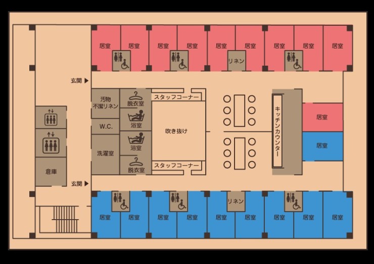 介護老人保健施設野洲すみれ苑　館内図