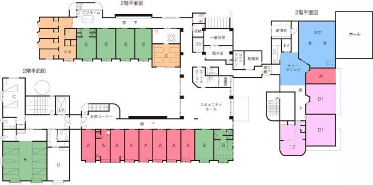 聖ハートフルケア福島　十字の園　護居室　1号館・2号館・3号館（2階）