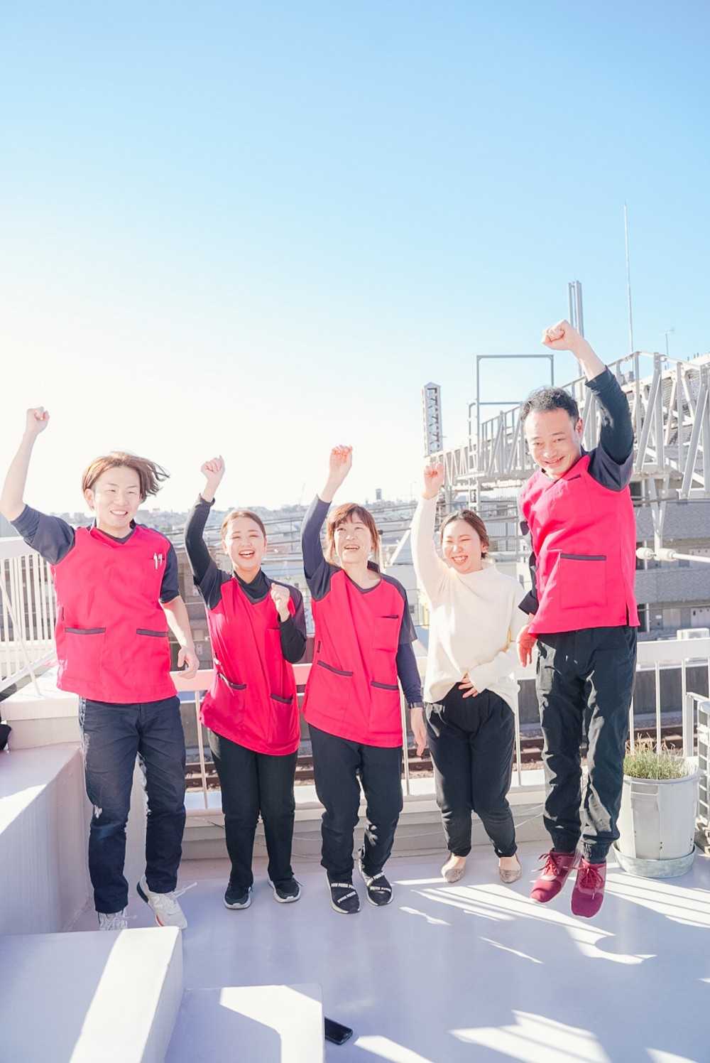 屋上全員写真